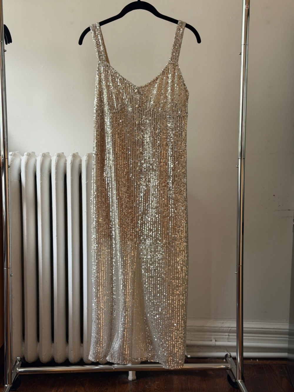 Zara Champagne Sequin Dress - Picture 1 of 5